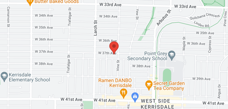 map of 2338 W 37TH AVENUE